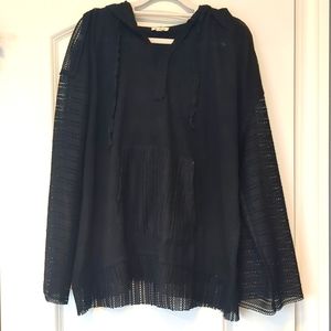 POL Solid Long Sleeve Pullover Hoodie With Kangaroo Pocket